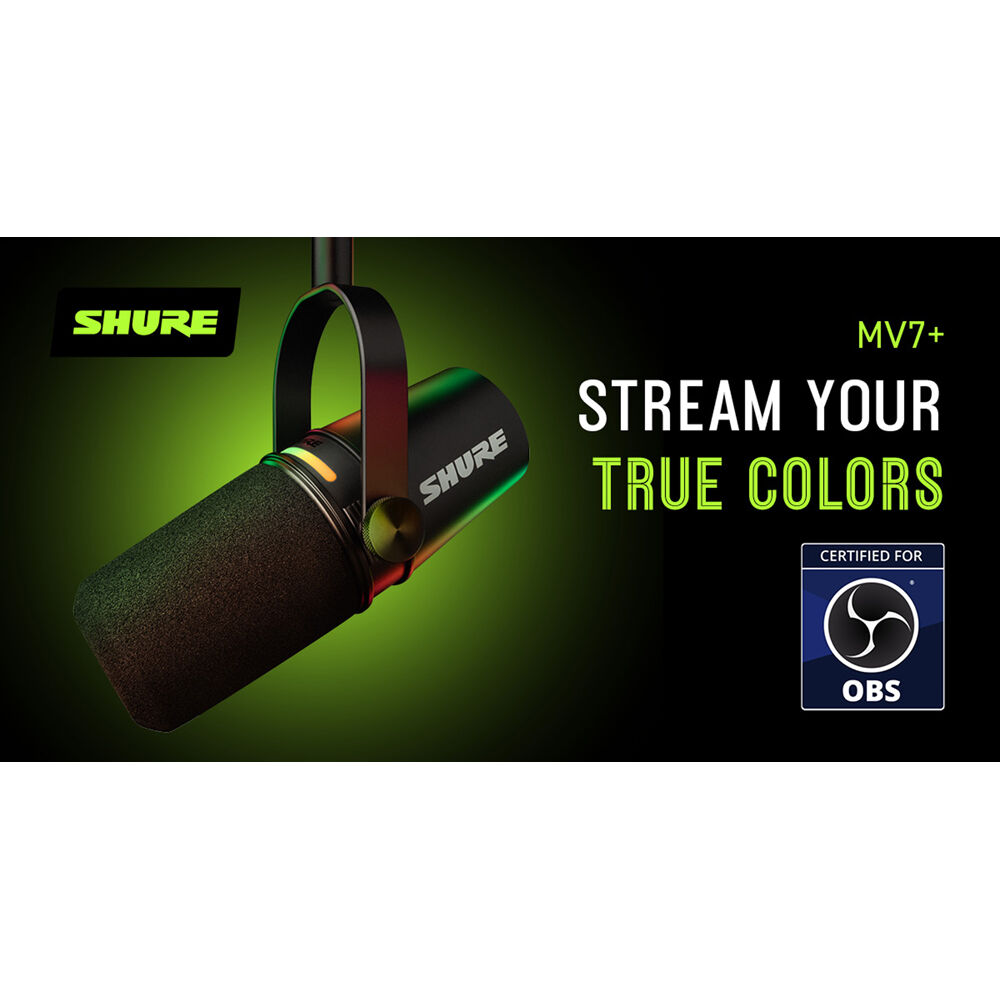 Shure Motiv MV7+ Podcast Microphone - Black