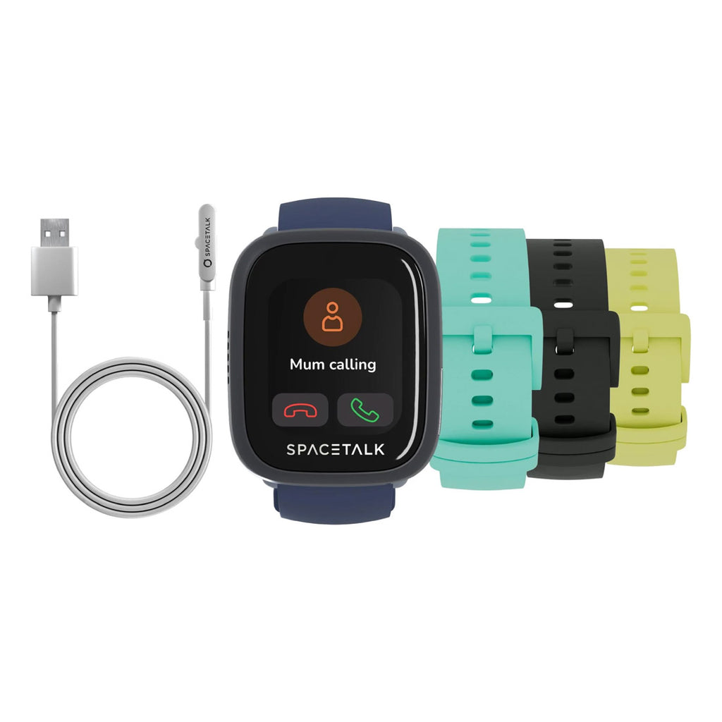 SpaceTalk Loop 4G Bundle with 3 Straps and Extra Charging Cable (Dusk)