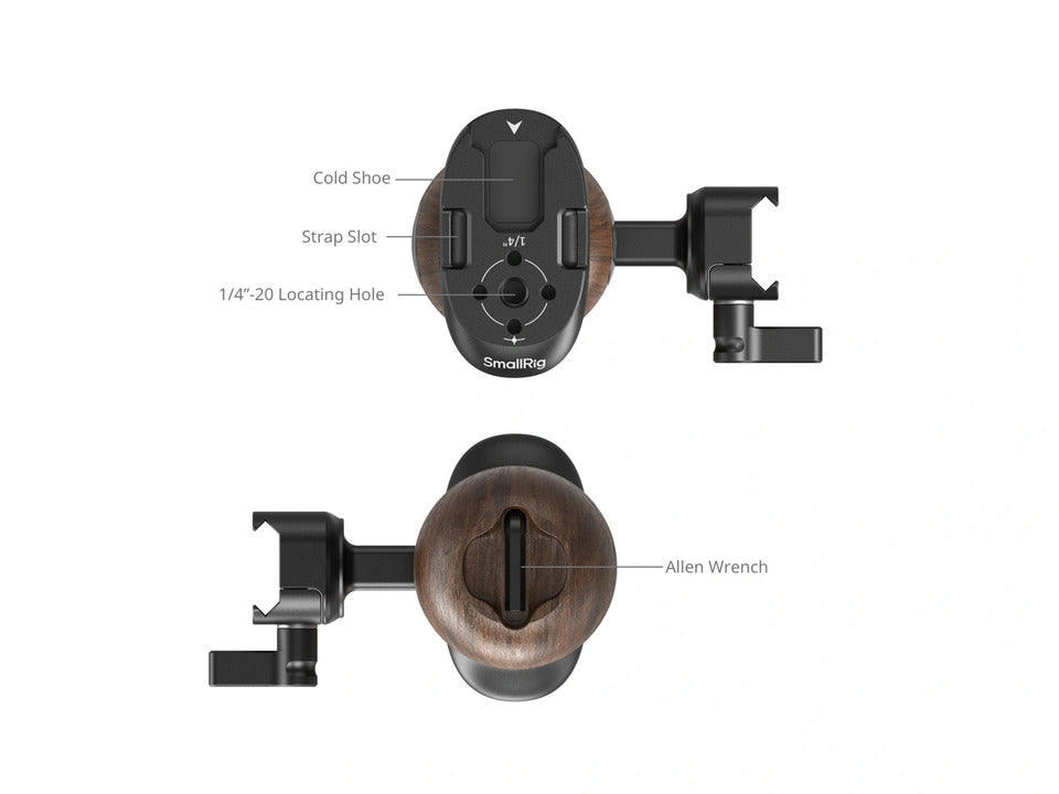 SmallRig Wooden Side Handle with NATO Clamp 5239