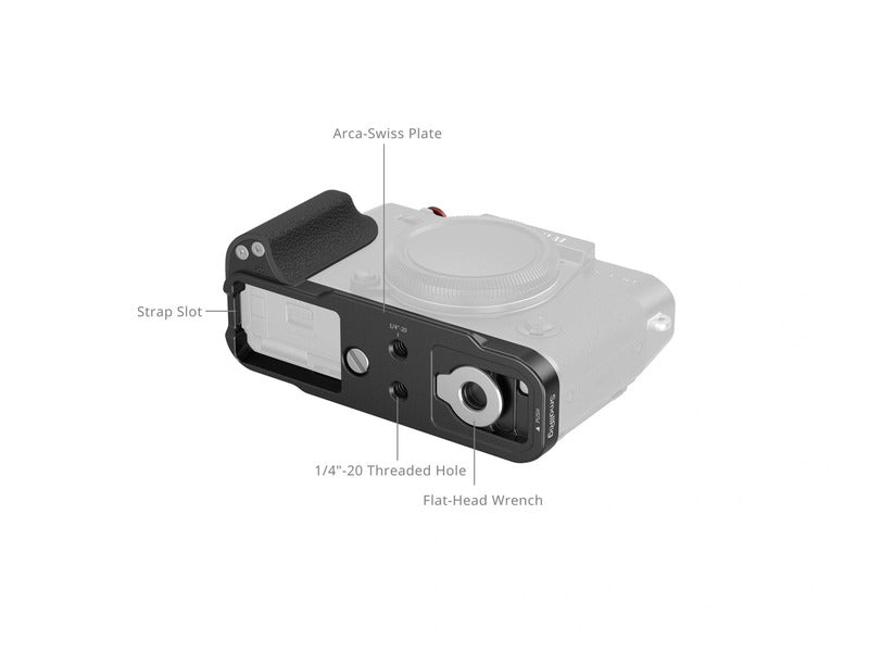  SmallRig L-Shaped Mount Plate with Silicone Handle for FUJIFILM X-T30 / X-T30 II / X-T30 III (Black) 5663