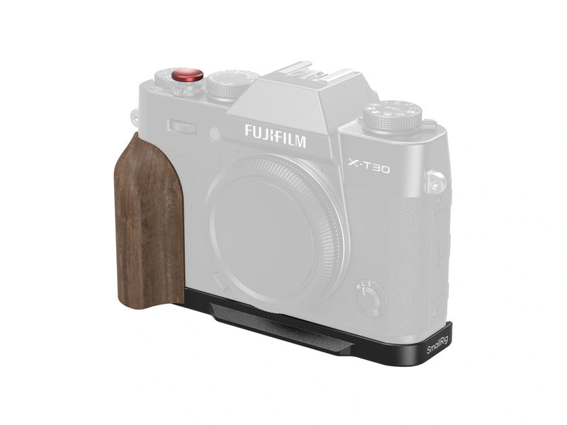 SmallRig L-Shaped Mount Plate with Wooden Handle for FUJIFILM X-T30 / X-T30 II / X-T30 III (Black) 5666