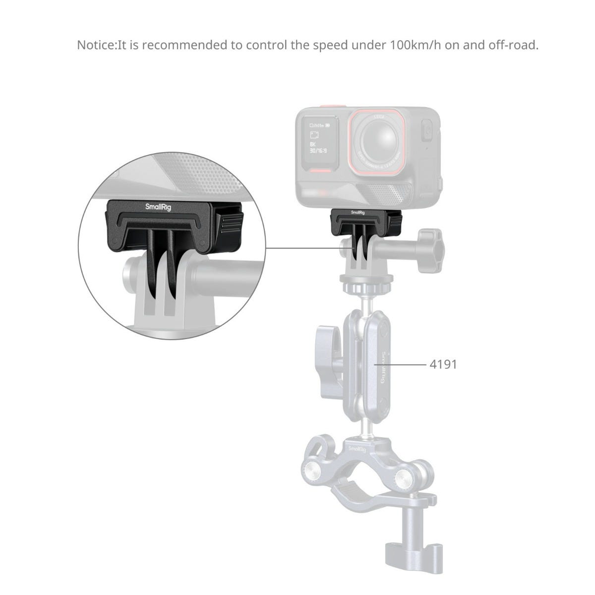 SmallRig Quick Release Mount Adapter for Insta360 X5 / X4 Air / Ace Pro 2 / Ace Pro / Ace 6303