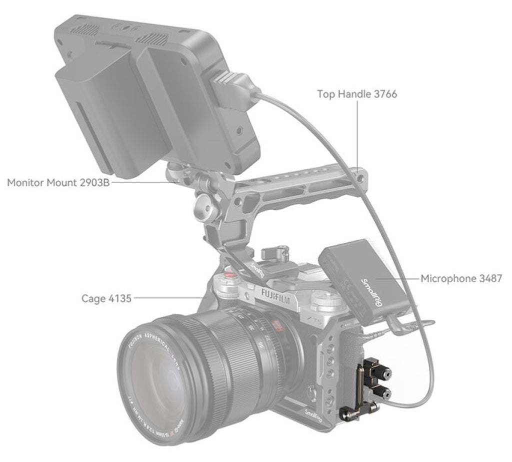 SmallRigHDMI and USB-C Cable Clamp for FUJIFILM X-T5 4147