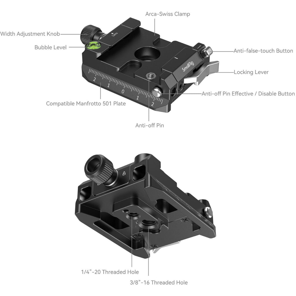 SmallRig Arca-Swiss / Manfrotto Compatible Mount Plate Kit