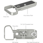 SmallRig Bottom Mount Plate for Sony Alpha 7C II / Alpha 7CR Silver