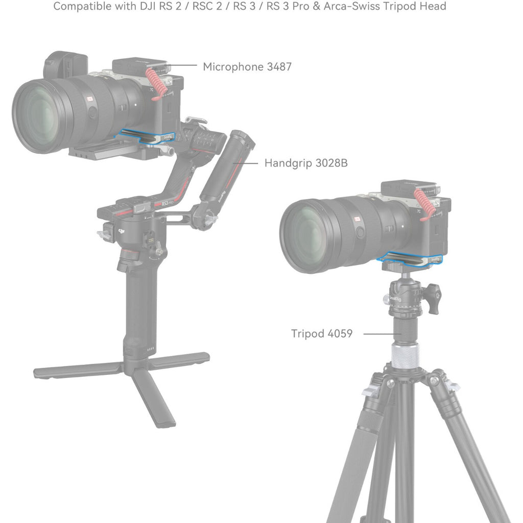 SmallRig Bottom Mount Plate for Sony Alpha 7C II / Alpha 7CR Silver