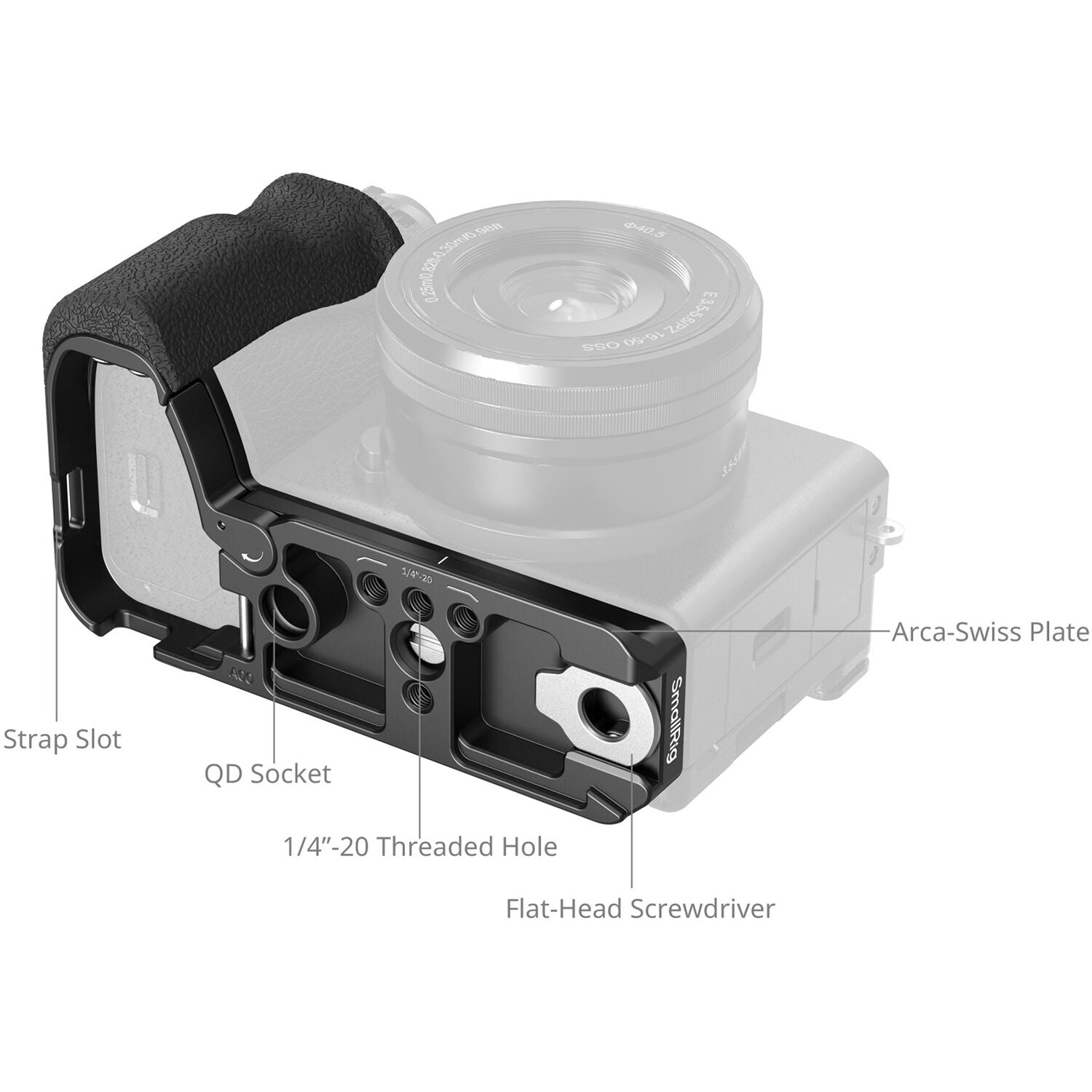 SmallRig L-Shape Mount Plate with Silicone Handle for Sony Alpha 6700 (ID 5061)
