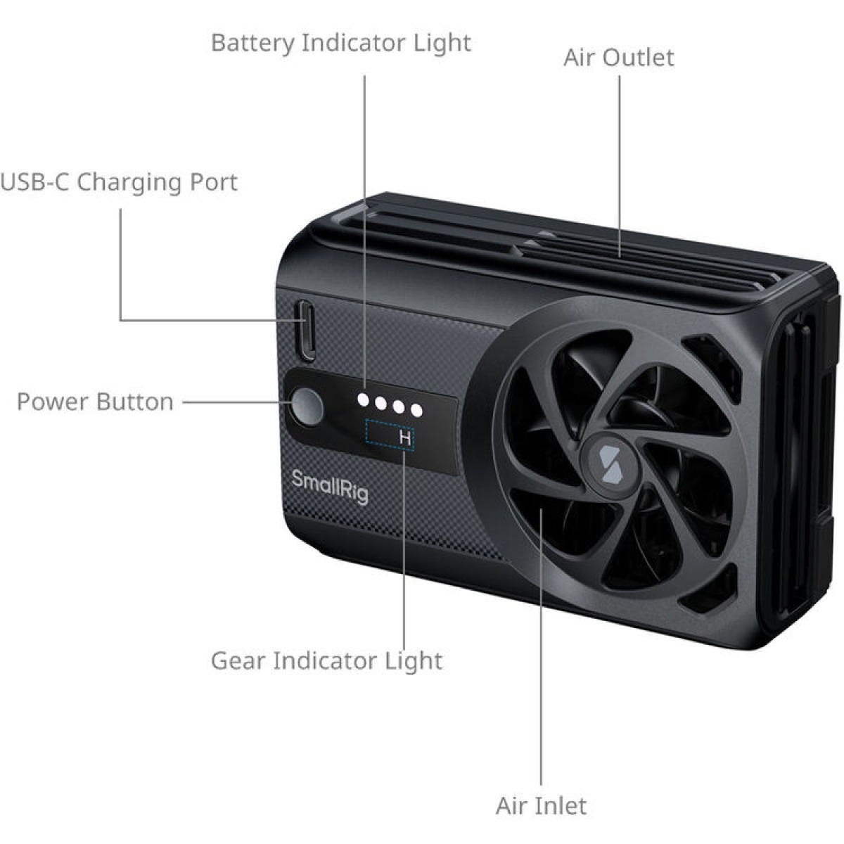 SmallRig Cooling Fan for Mirrorless Cameras (Basic Fan) 5329