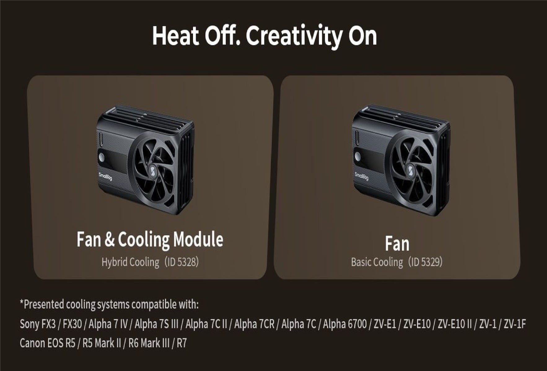 SmallRig Cooling Fan for Mirrorless Cameras (Basic Fan) 5329