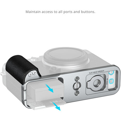 SmallRig L-Shaped Mount Plate with Silicone Handle for FUJIFILM X-E5 (Silver) 5447