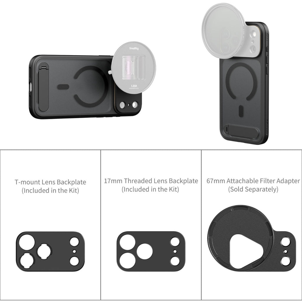 SmallRig FilMov Lightweight Photography Phone Case for iPhone 17 Pro (Black) 5549