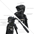 Damaged Box SmallRig FSD18 FreeSpeed Heavy-Duty Aluminum Alloy Tripod 5577