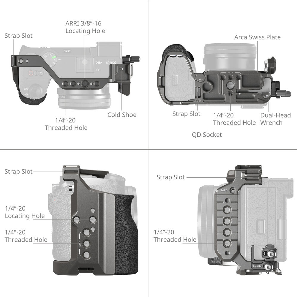 Open Box SmallRig HawkLock Quick Release Cage Kit - Sony Alpha 6700 (ID 5060)