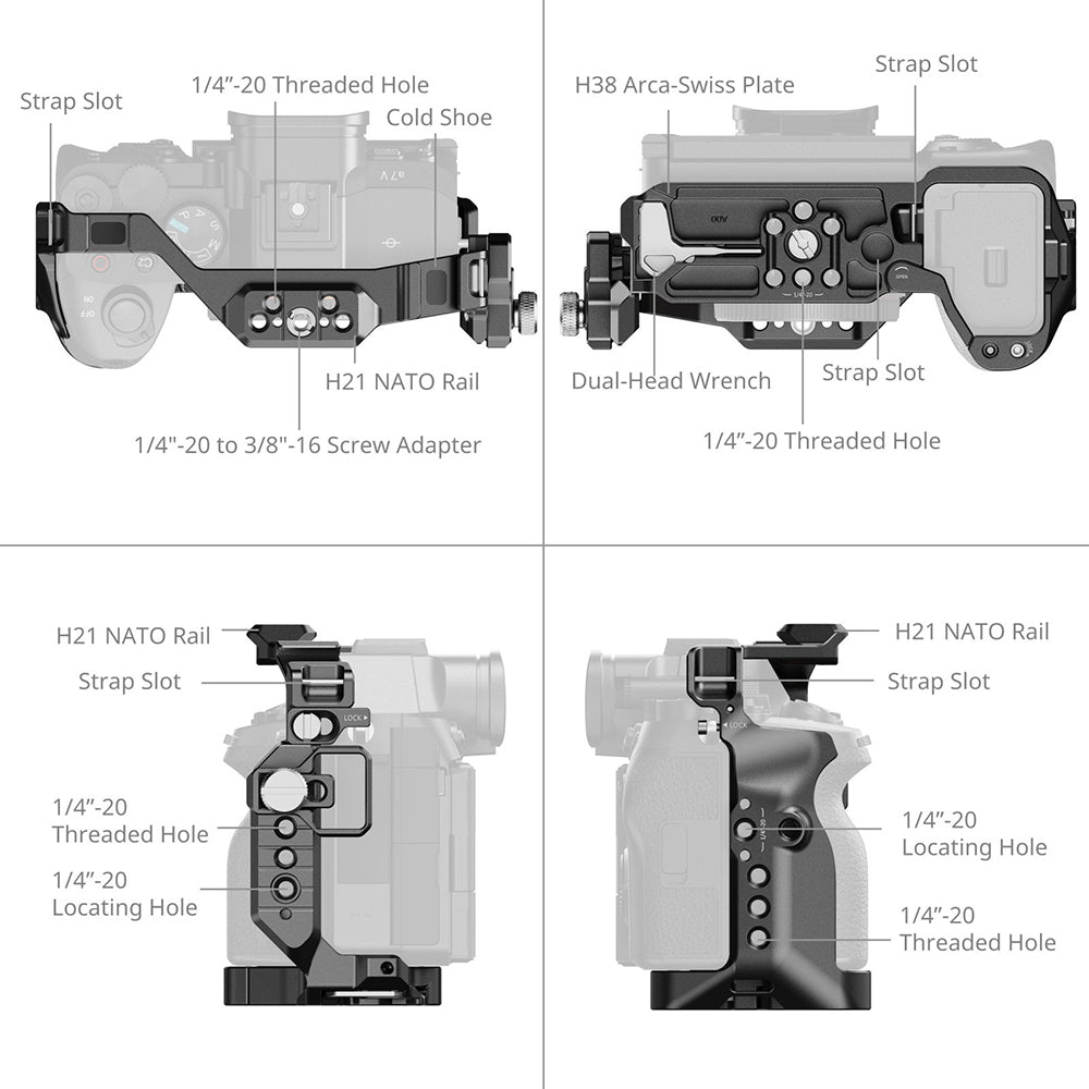 SmallRig Advanced "HawkLock" Cage Kit for Sony Alpha 7 V / 7R V / 7 IV 6028