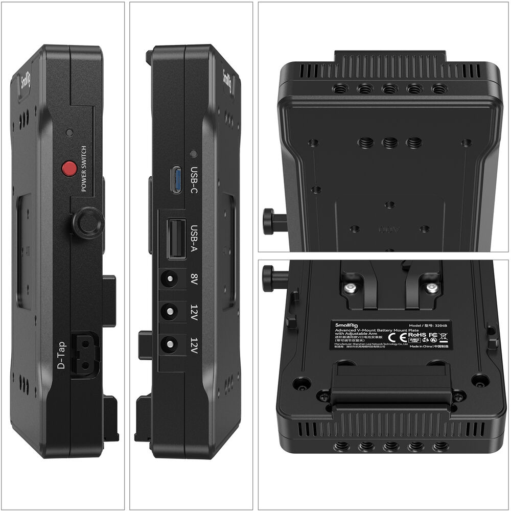 SmallRig Advanced V-Mount Battery Mount Plate with Adjustable Arm 3204B