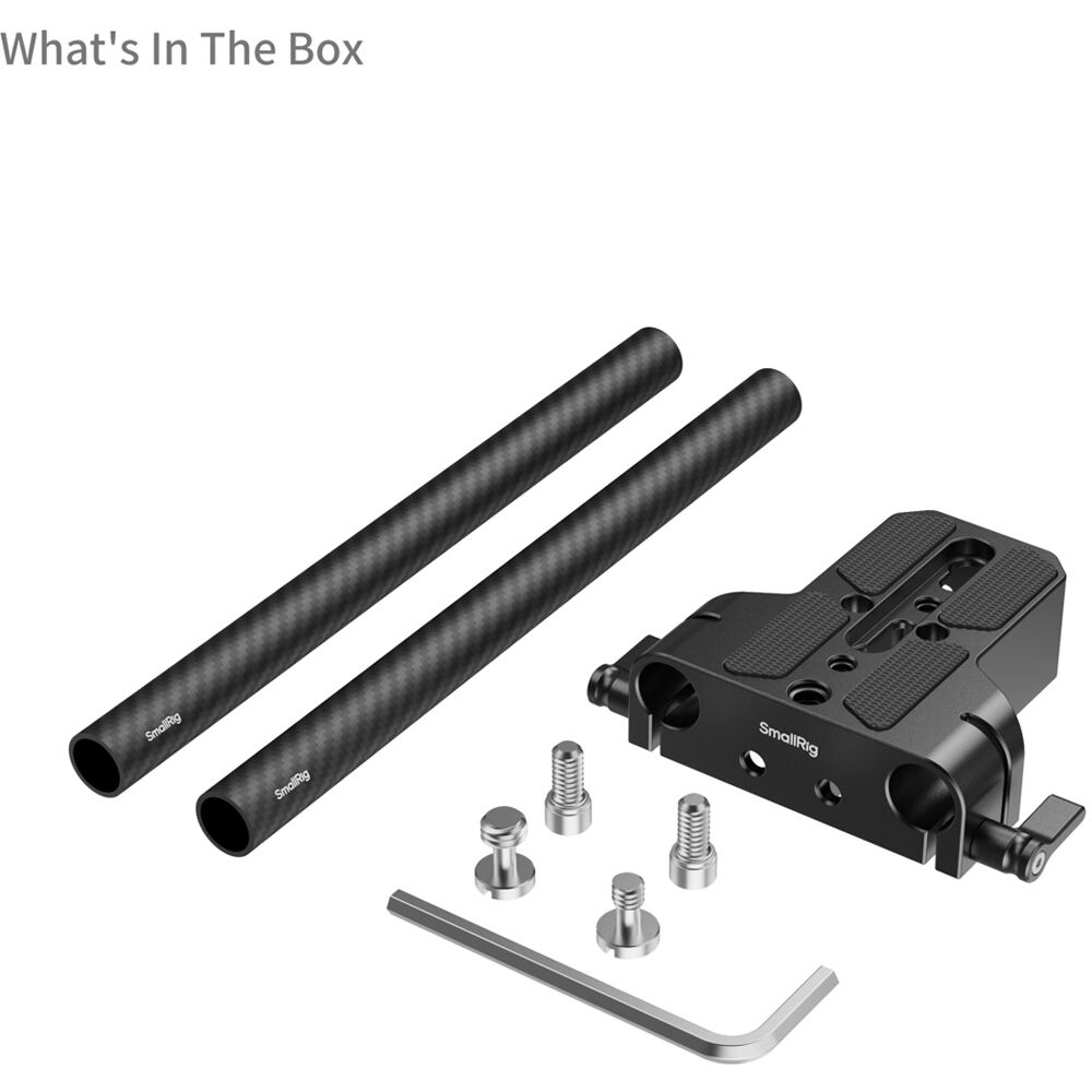 SmallRig Bottom Mount Plate with Dual 15mm Rod Clamp 5609