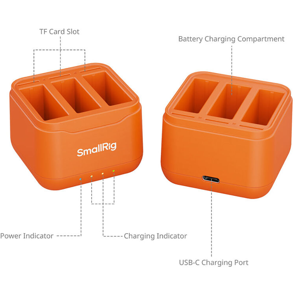 SmallRig Camera Battery Charger for DJI Action 6 / Action 5 Pro / Osmo 360 5921