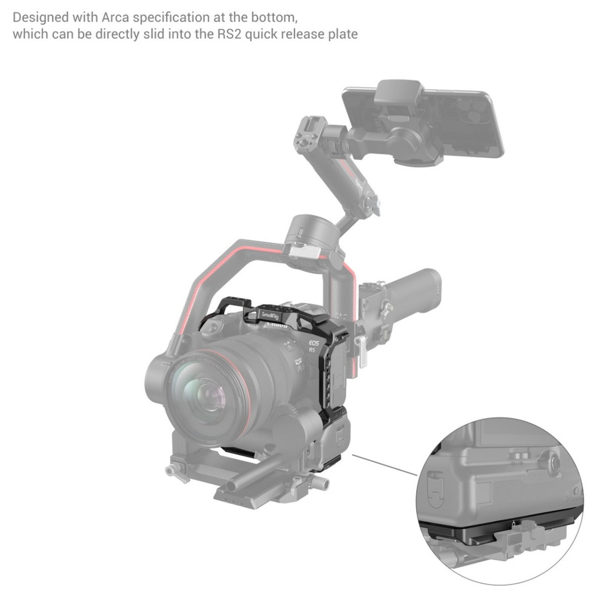 SmallRig Camera Cage for EOS R5/R6 with BG-R10 Battery Grip 3464