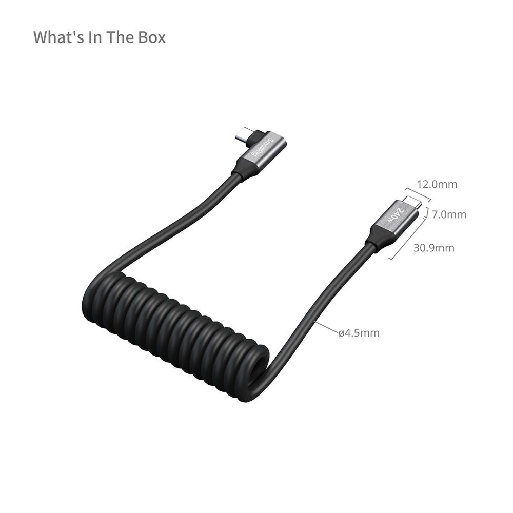 SmallRig Coiled Data Cable for USB-C Adapter 5730