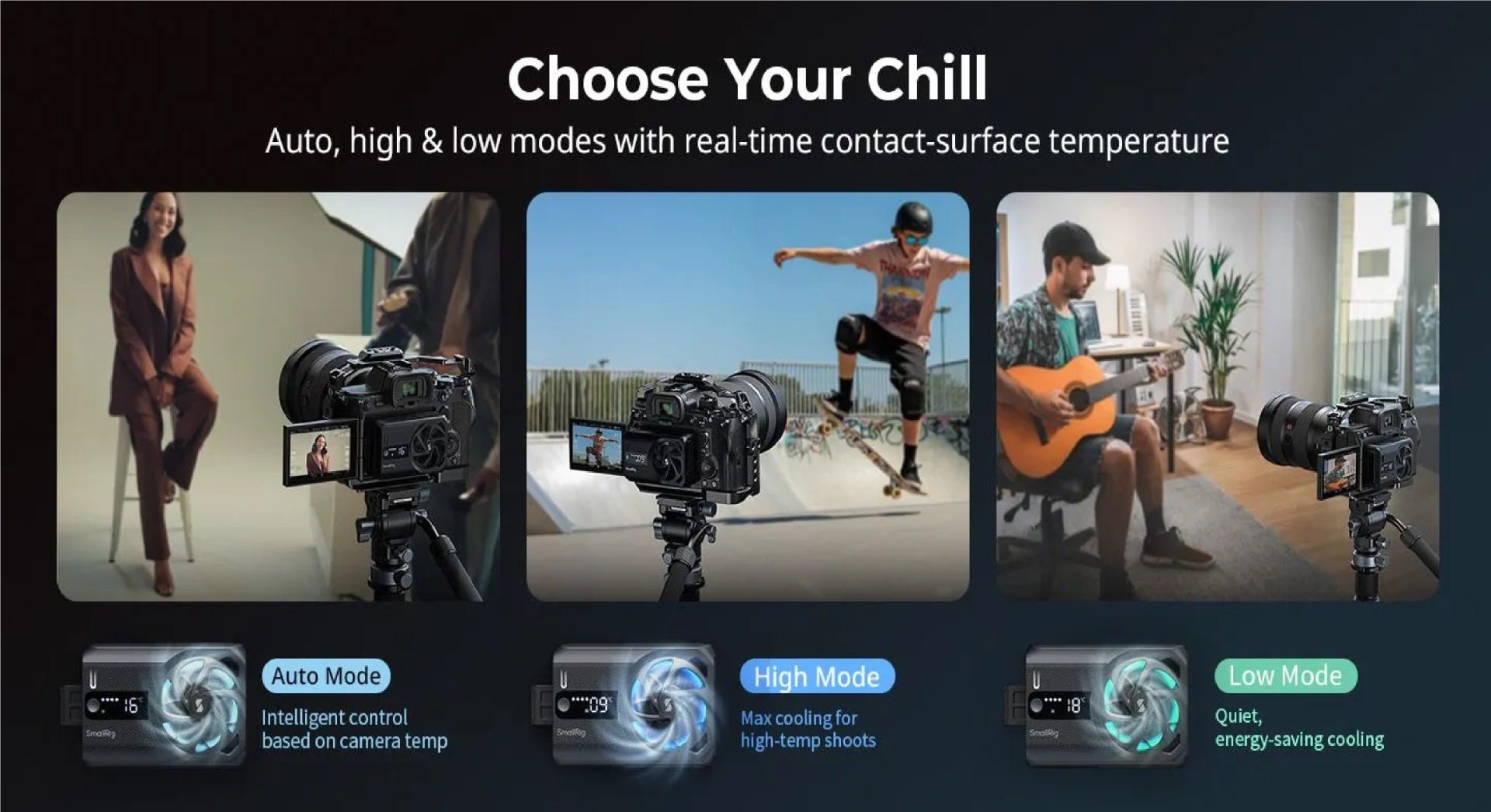 SmallRig Cooling Fan for Mirrorless Cameras (Hybrid Cooling) 5328