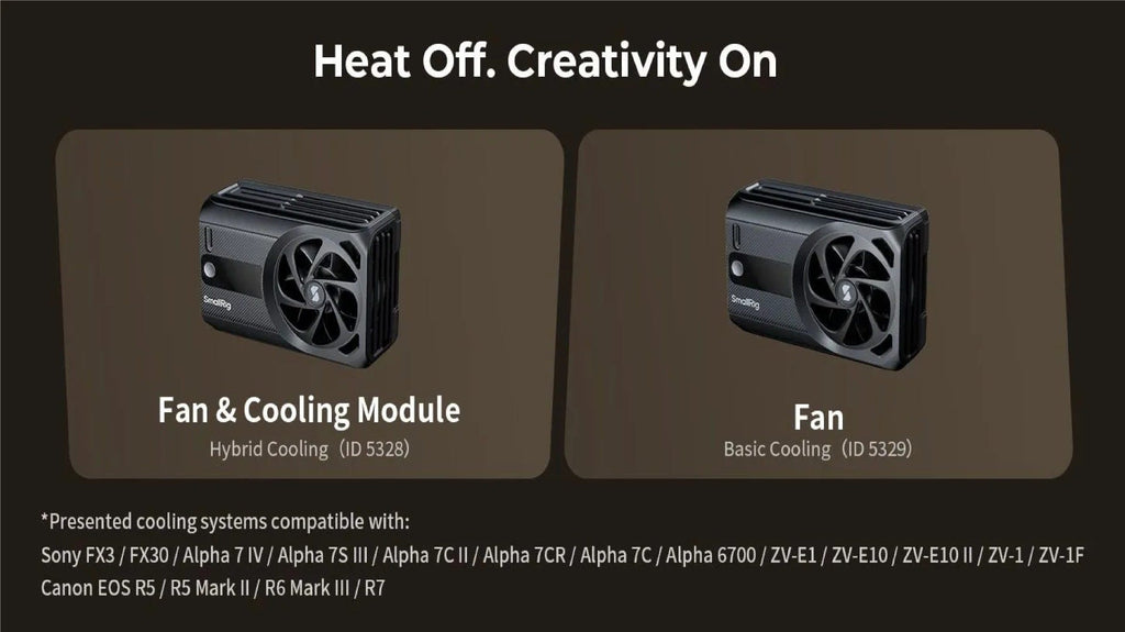 SmallRig Cooling Fan for Mirrorless Cameras (Hybrid Cooling) 5328