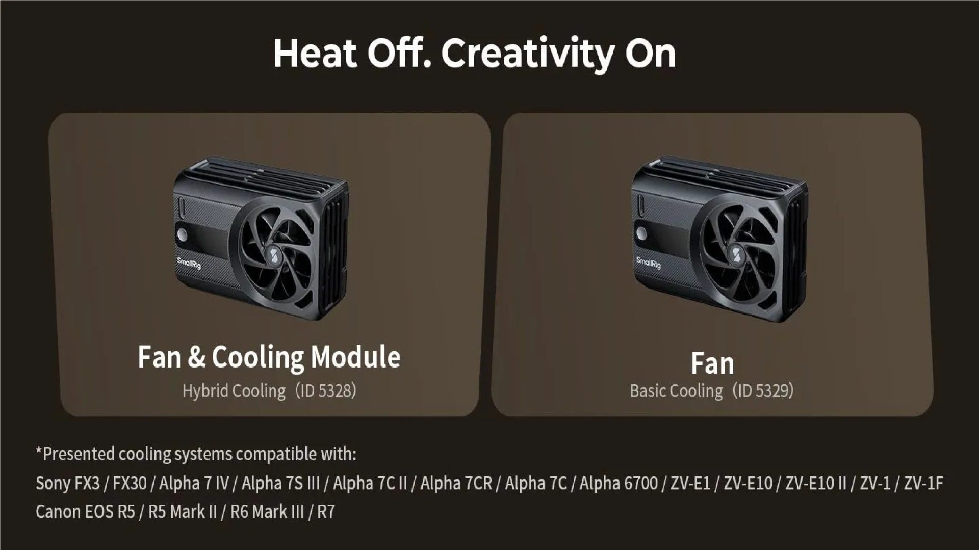 SmallRig Cooling Fan for Mirrorless Cameras (Hybrid Cooling) 5328