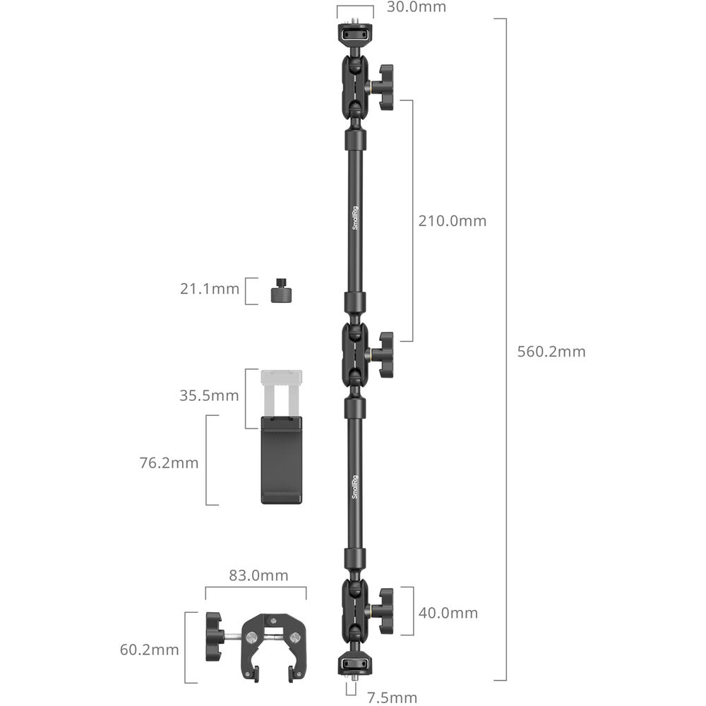 SmallRig Desktop Shooting Magic Arm with Crab Clamp Kit 4766