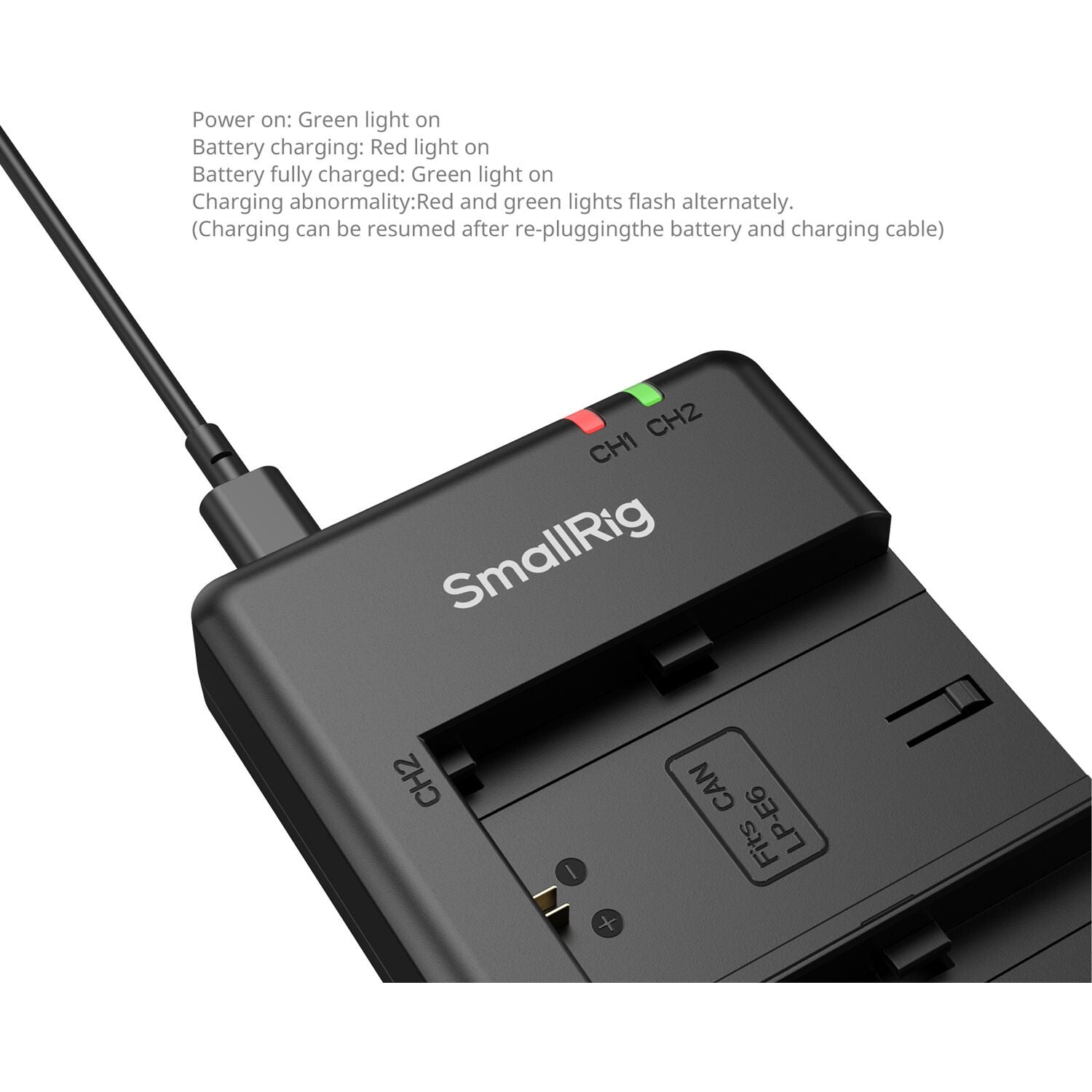 SmallRig Camera Battery and Charger Kit for Canon LP-E6P