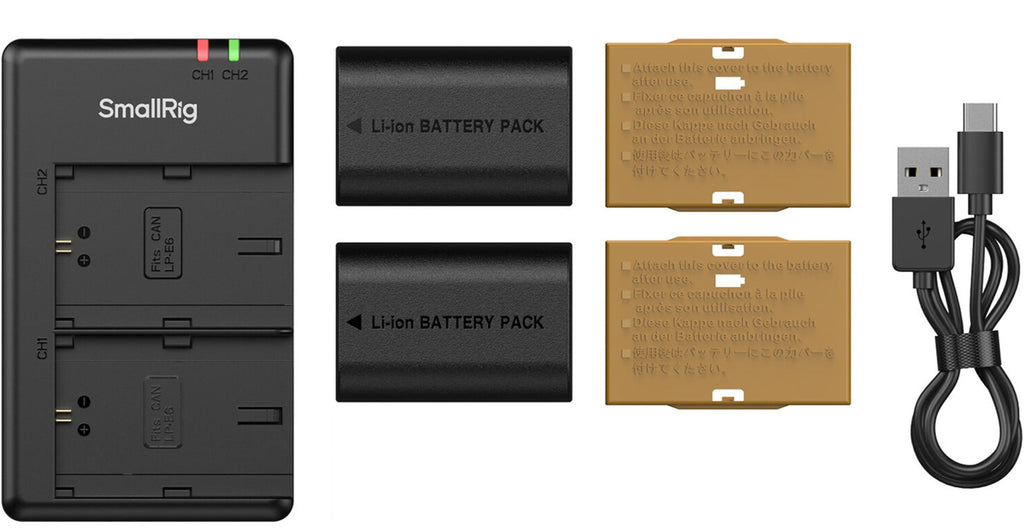 SmallRig Camera Battery and Charger Kit for Canon LP-E6P