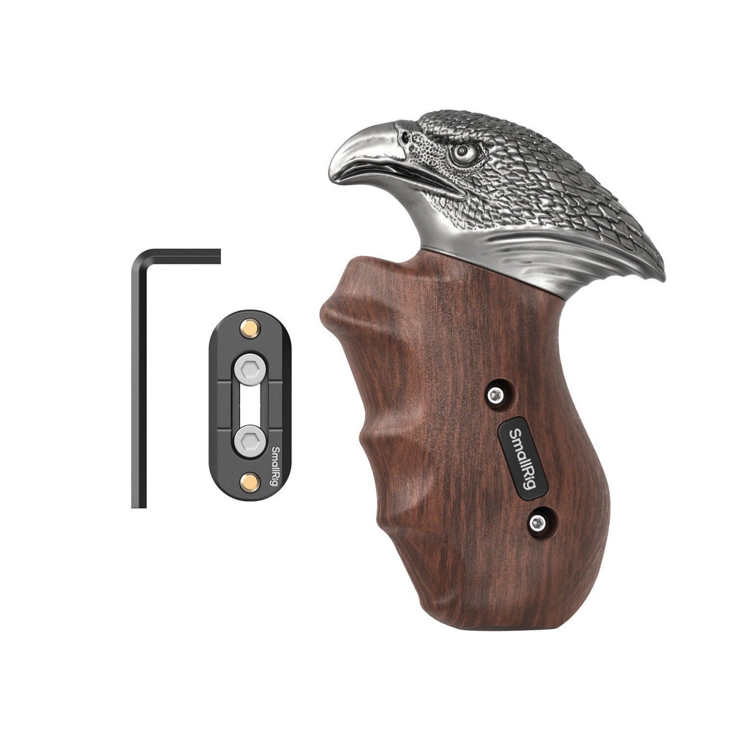SmallRig Rotating Left-Side Wooden Handle with NATO Clamp 4817