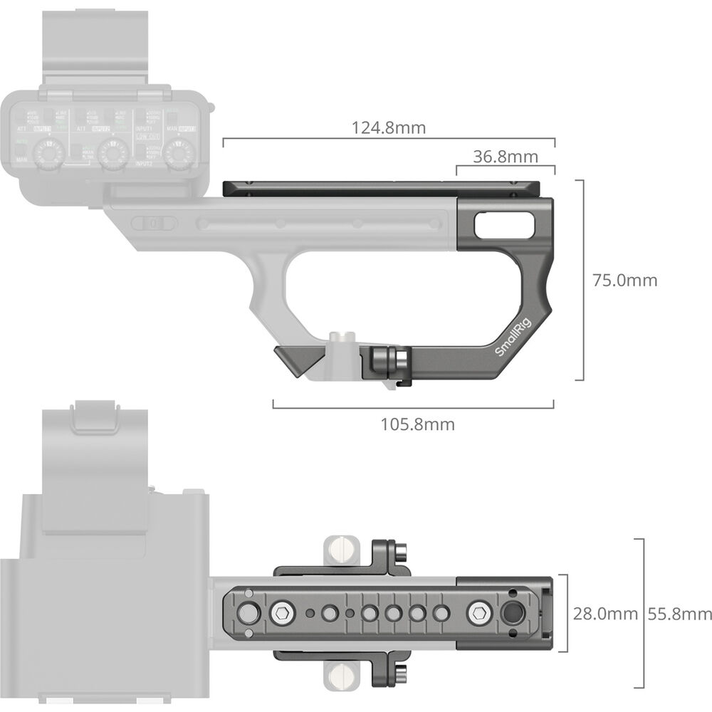 SmallRig Extension Mount Plate Kit for Sony FX3 / FX30 XLR Handle 4830