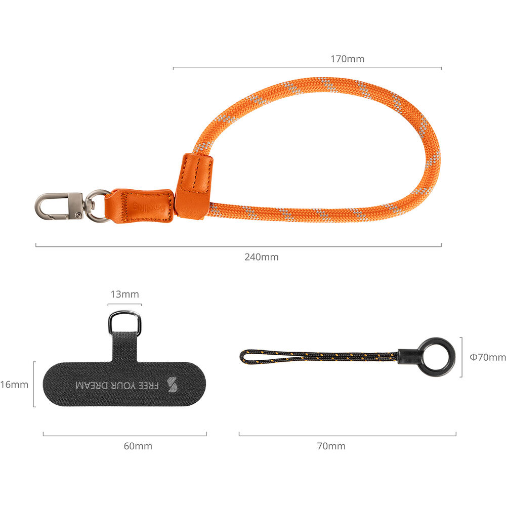 SmallRig FilMov Phone Wrist Strap (Orange) 5302