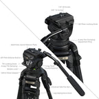 SmallRig FSD18 FreeSpeed Heacy-Duty Carbon Fibre Alloy Tripod 5578