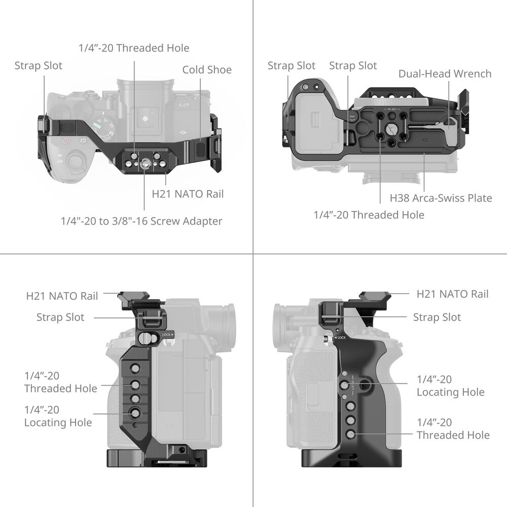 SmallRig "HawkLock" Quick Release Cage for Sony Alpha 7 V / 7R V / 7 IV 6024