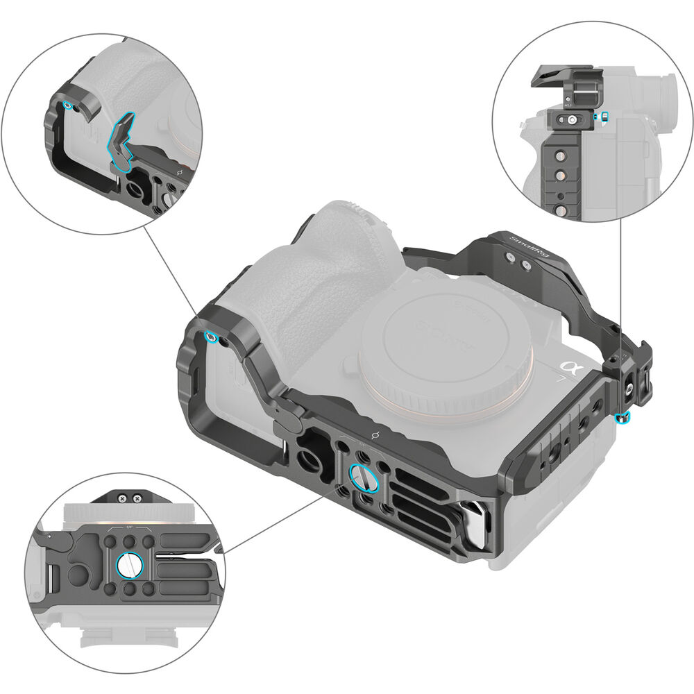 SmallRig HawkLock Quick Release Cage for Sony Alpha 7R V / Alpha 7 IV / Alpha 7S III