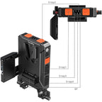 SmallRig Intelligent Power Management V-Mount Battery Adapter Plate with 15mm Dual