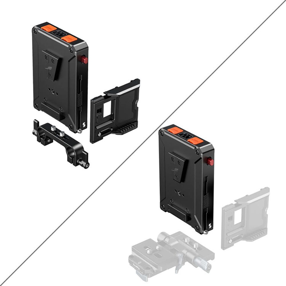 SmallRig Intelligent Power Management V-Mount Battery Adapter Plate with 15mm Dual