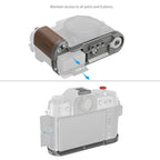 SmallRig L-Shape Mount Plate with Handle for FUJIFILM X-T50 (Wooden/Charcoal Silver) 4736B