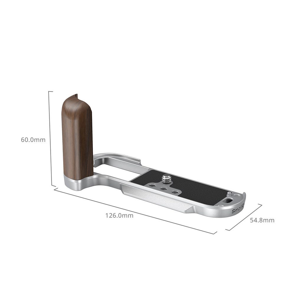 SmallRig L-Shape Mount Plate with Handle for FUJIFILM X-T50 (Wooden/Sliver) 4735C