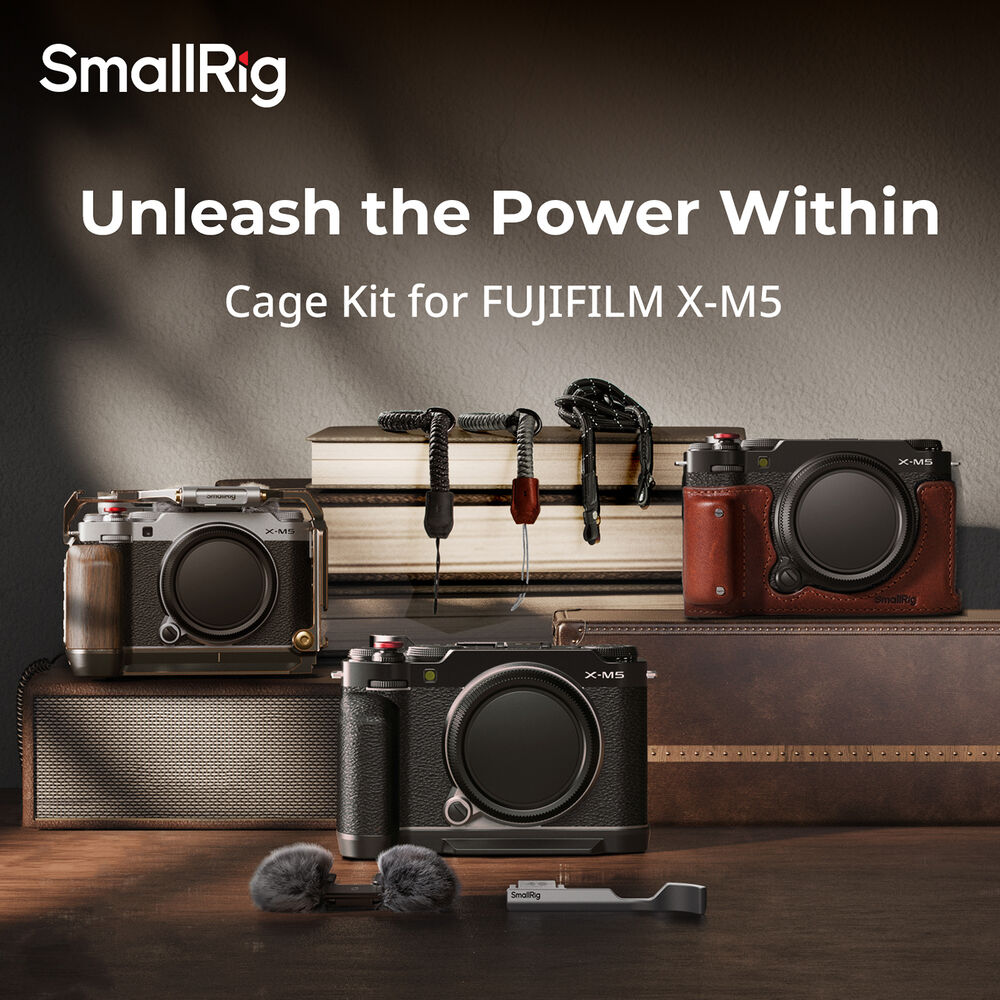 SmallRig L-Shape Mount Plate with Silicone Handle for FUJIFILM X-M5 (Sliver) 4875