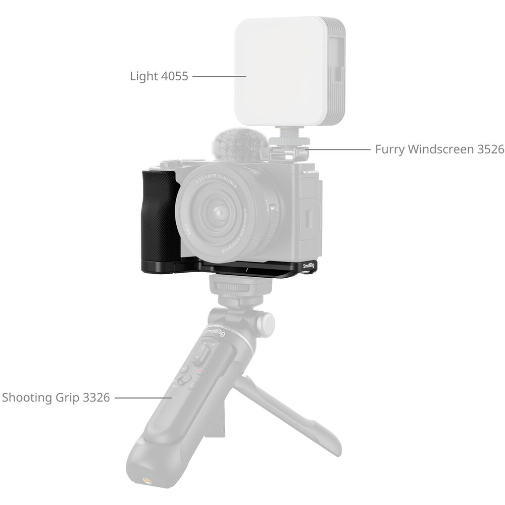SmallRig L-Shape Mount Plate with Silicone Handle for Sony ZV-E10 II 4778