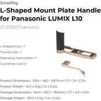 SmallRig L-Shaped Mount Plate Handle for Panasonic LUMIX L10 (Titanium) 6136