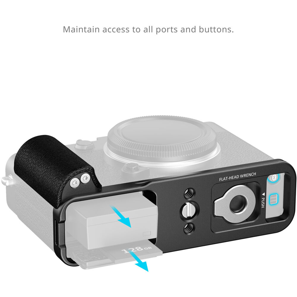 SmallRig L-Shaped Mount Plate with Silicone Handle for FUJIFILM X-E5 (Black) 5448