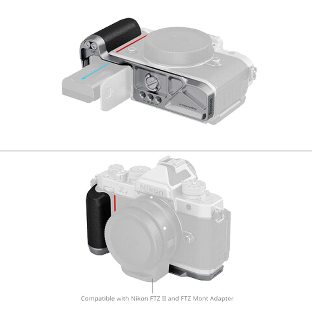 SmallRig L-Shaped Mount Plate with Silicone Handle for Nikon Z f (Silver) 5706