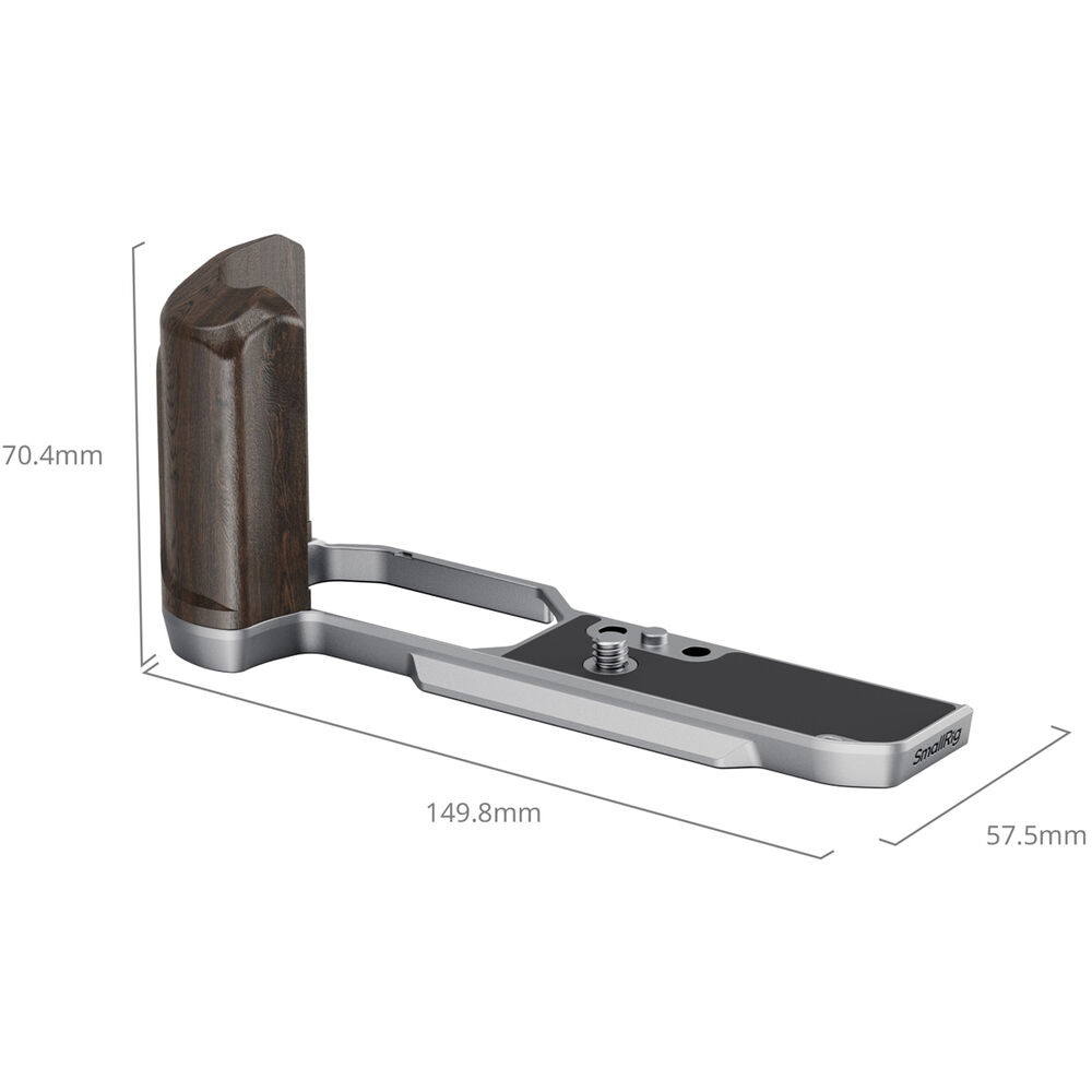 SmallRig L-Shaped Mount Plate with Wooden Handle for Nikon Z f (Silver) 5707
