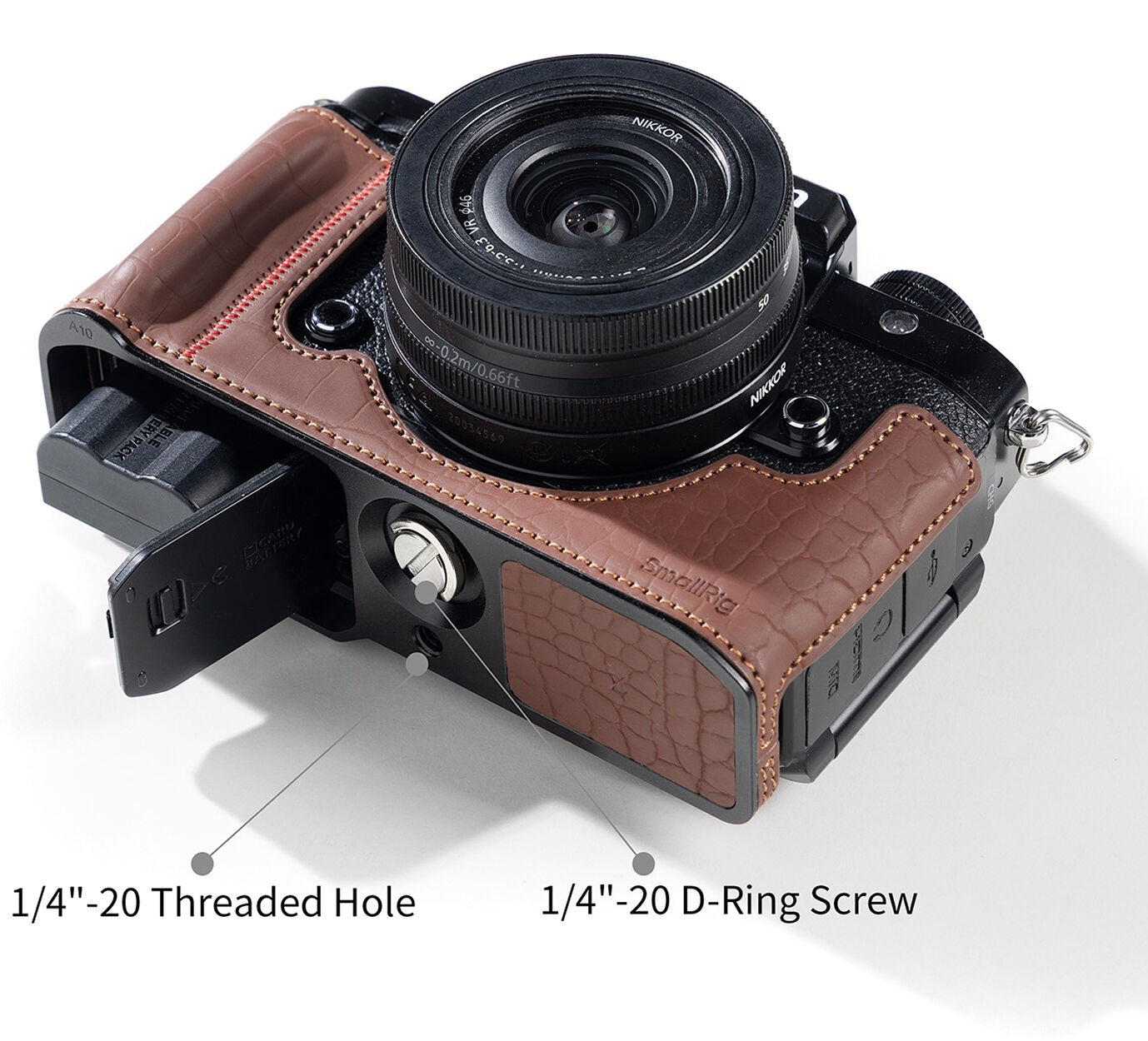  SmallRig Leather Half Case Kit for Nikon Z f (Brown)