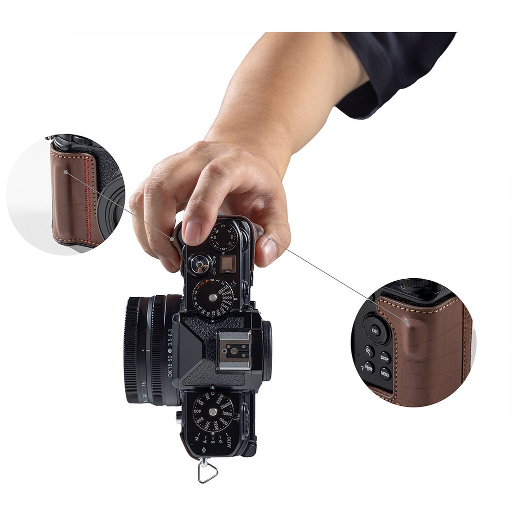  SmallRig Leather Half Case Kit for Nikon Z f (Brown)