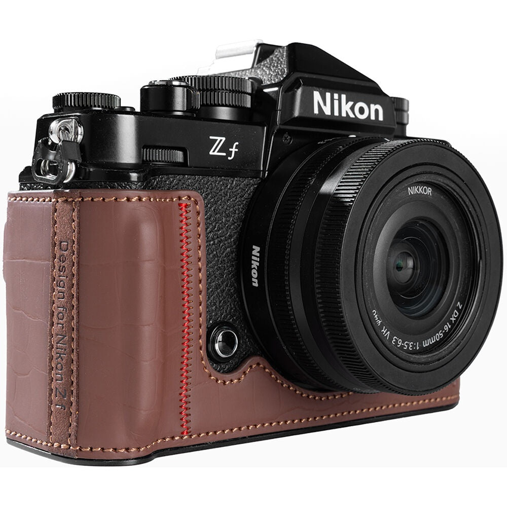 SmallRig Leather Half Case Kit for Nikon Z f (Brown)