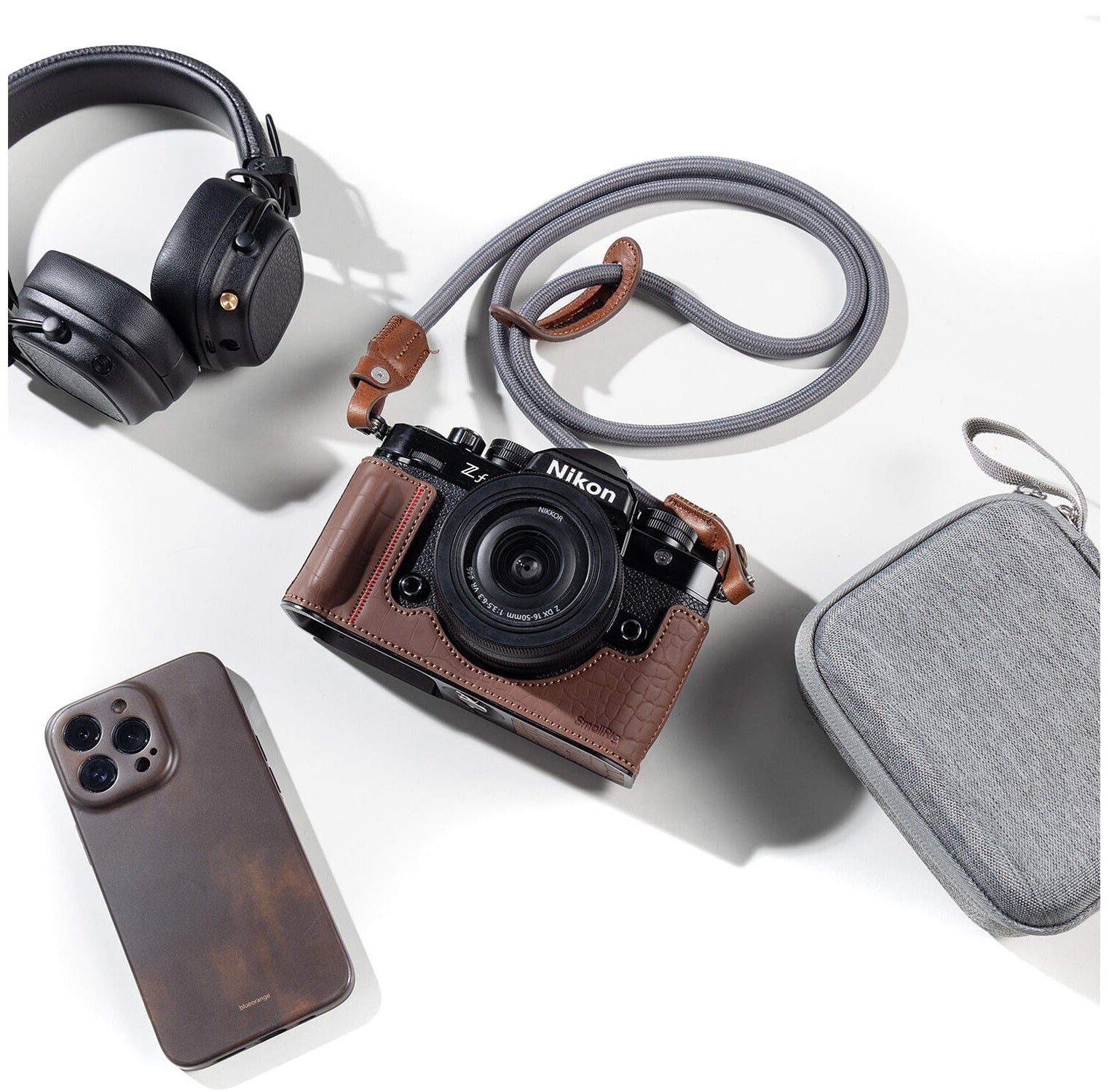  SmallRig Leather Half Case Kit for Nikon Z f (Brown)