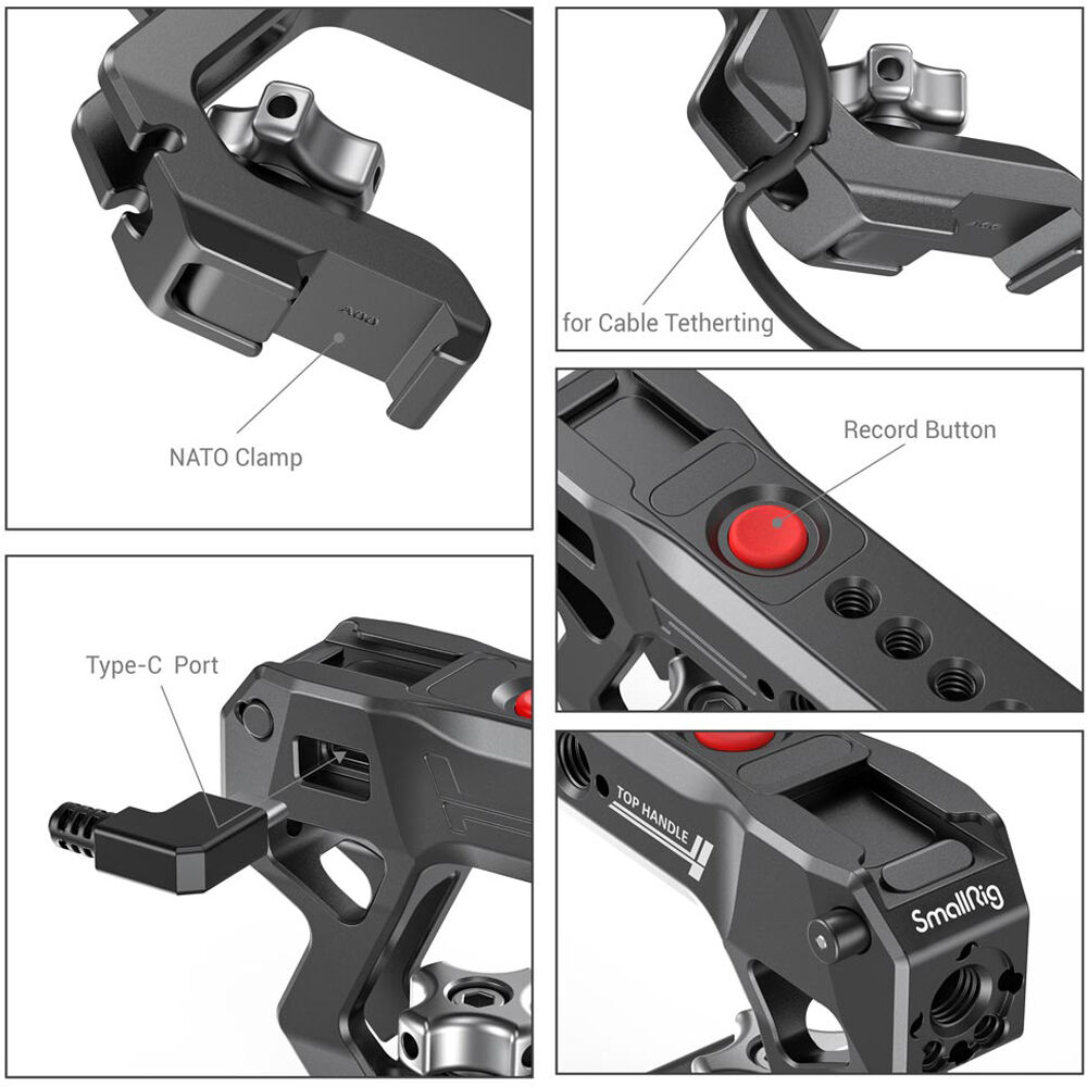 SmallRig NATO Top Handle with Record Start/Stop Remote Trigger 3322